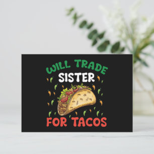 Carte De Remerciements Échangerai Sœur Contre Tacos Fête Cinco De Mayo