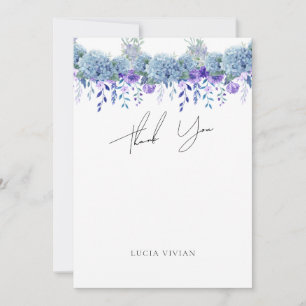 Carte De Remerciements Échantillon de Jardin Floral Violet pour une Fête