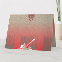 écharpe rouge et beige avec photo d'une femme