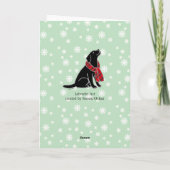 Carte De Remerciements Écharpe tartan noir du Labrador 2 (Dos)