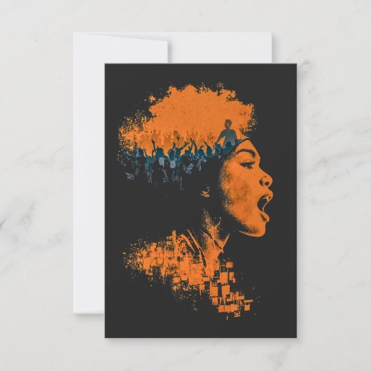 Carte De Remerciements Écho de la foule (Devant)