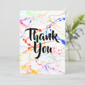Carte de remerciements éclaboussé (Debout devant)