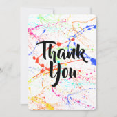 Carte de remerciements éclaboussé (Devant)