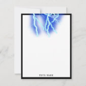 Carte De Remerciements Éclair Électricité Tonnerre Ciel nocturne (Devant)