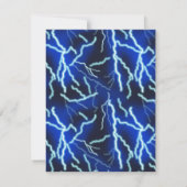 Carte De Remerciements Éclair Électricité Tonnerre Ciel nocturne (Dos)