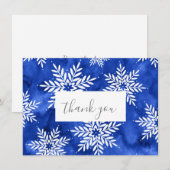 Carte De Remerciements Éclosoirs Abstraits Indigo (Devant / Derrière)