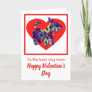 Carte De Remerciements Écossais Terrier Chien Red Valentine's Day Greetin