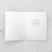 Carte De Remerciements Écoulement vert religieux de marguerite de (Intérieur)