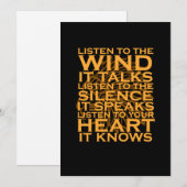 Carte De Remerciements Écouter Le Soutien À La Journée Des Amérindiens Du (Devant / Derrière)