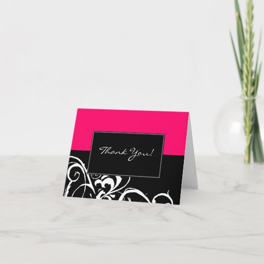 Carte de remerciements | Écran élégant (Devant)