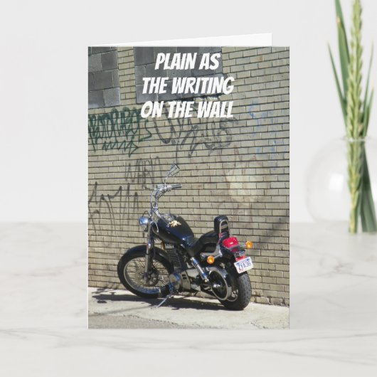 CARTE DE REMERCIEMENTS ÉCRIRE SUR LE MUR-MERCI ! (Devant)