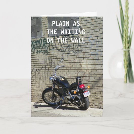 CARTE DE REMERCIEMENTS ÉCRIRE SUR LE MUR-MERCI ! (Devant)