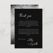 Carte De Remerciements Écrit Dans Le Mariage Des Étoiles (Devant / Derrière)