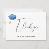 Carte De Remerciements Écriture de calligraphie simple pour la remise des (Devant)