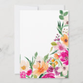 Carte De Remerciements Écriture de fleurs sauvages brillantes graduation  (Dos)