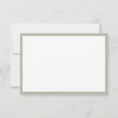 Carte De Remerciements Écriture Décontractée Dusty Vert Minimale (Dos)