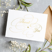 Carte De Remerciements Écriture dorée simple et élégante
