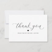 Carte De Remerciements Écriture Élégante Simple Mariage Enterrement de Vi (Devant)