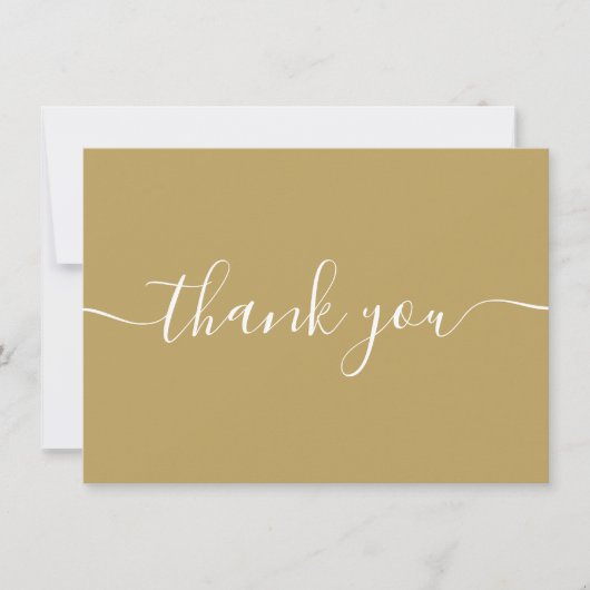 Carte De Remerciements Écriture élégante simple moderne chic (Devant)