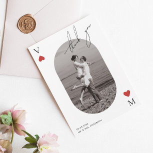 Carte De Remerciements Écriture Manuscrite Casino Vegas Mariage