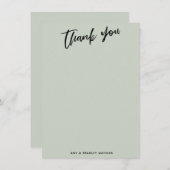 Carte De Remerciements Écriture manuscrite décontractée Typographie simpl (Devant / Derrière)