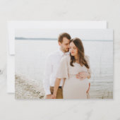 Carte De Remerciements Écriture manuscrite minimaliste moderne photo plat (Dos)