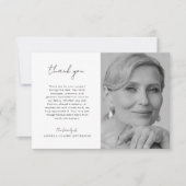 Carte De Remerciements Écriture manuscrite Police Célébration de la vie F (Devant)