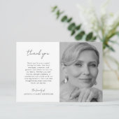 Carte De Remerciements Écriture manuscrite Police Célébration de la vie F (Debout devant)