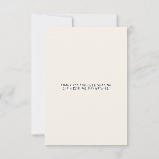 Carte De Remerciements Écriture manuscrite verte amusante Quirky Script M (Dos)