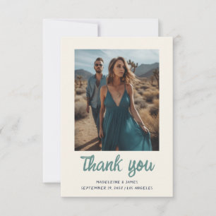 Carte De Remerciements Écriture manuscrite verte amusante Quirky Script M