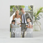 Carte De Remerciements Écriture manuscrite verticale pour remerciements d (Debout devant)