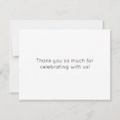 Carte De Remerciements Écriture minimale (Dos)