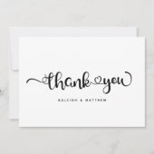 Carte De Remerciements Écriture moderne Mariage moderne (Devant)