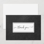Carte De Remerciements Écriture simple sur tableau noir (Devant / Derrière)