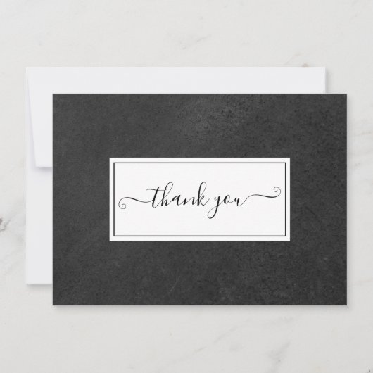 Carte De Remerciements Écriture simple sur tableau noir (Devant)