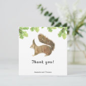 Carte De Remerciements Écureuil - baby shower (Debout devant)