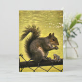 Carte De Remerciements Écureuil gris de l'Est (Sciurus carolinensis) (Debout devant)
