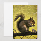 Carte De Remerciements Écureuil gris de l'Est (Sciurus carolinensis) (Devant / Derrière)