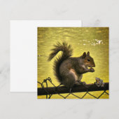 Carte De Remerciements Écureuil gris de l'Est (Sciurus carolinensis) (Devant / Derrière)
