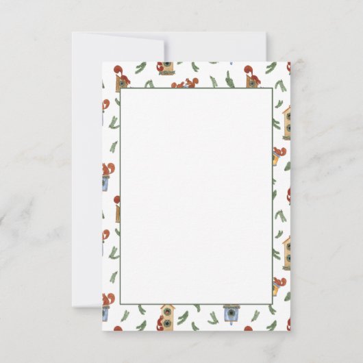 Carte De Remerciements Écureuils Mignons  (Dos)