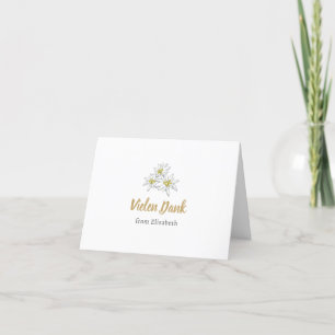 Carte De Remerciements Edelweiss Fleur sauvage Cute Fête des mariées Merc