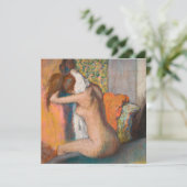 Carte De Remerciements Edgar Degas - Après le bain, une femme essuie le c (Debout devant)