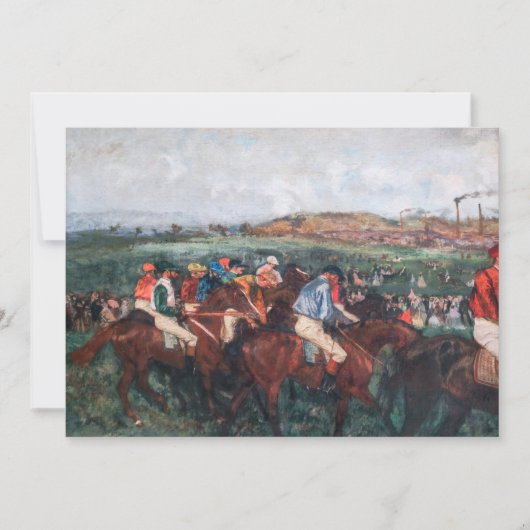 Carte De Remerciements Edgar Degas - Course des hommes (Devant)