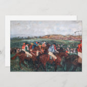 Carte De Remerciements Edgar Degas - Course des hommes (Devant / Derrière)