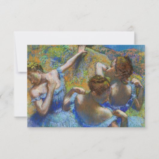 Carte De Remerciements Edgar Degas - Danseurs Bleus (Devant)