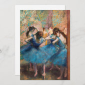 Carte De Remerciements Edgar Degas - Danseurs en bleu (Devant / Derrière)
