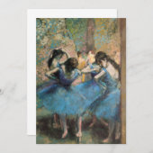 Carte De Remerciements Edgar Degas - Danseurs En Bleu (Devant / Derrière)