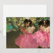 Carte De Remerciements Edgar Degas - Danseurs en rose (Devant / Derrière)