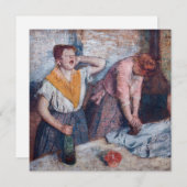 Carte De Remerciements Edgar Degas - Femmes en repassage (Devant / Derrière)