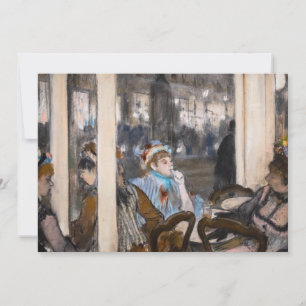 Carte De Remerciements Edgar Degas - Femmes sur une terrasse de café en s